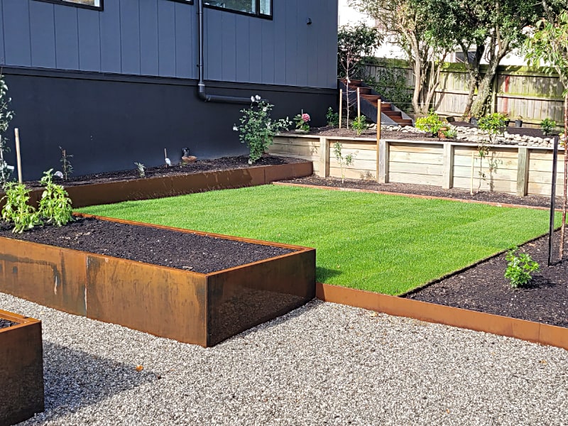 Landscaped residential garden in Dunedin