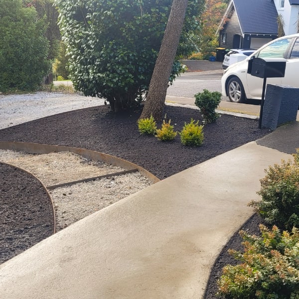 Corten Steel Edging, Path and Garden Beds Installation