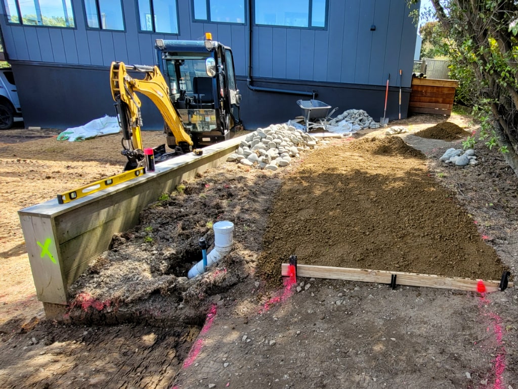 Section clearing and levelling in Dunedin