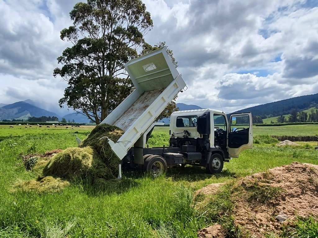 Tipper truck on a lifestyle block in Dunedin